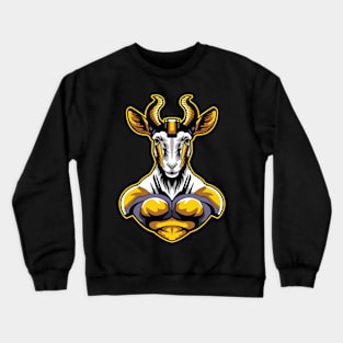 Goat cyborg illustration Crewneck Sweatshirt